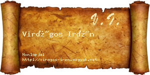 Virágos Irén névjegykártya